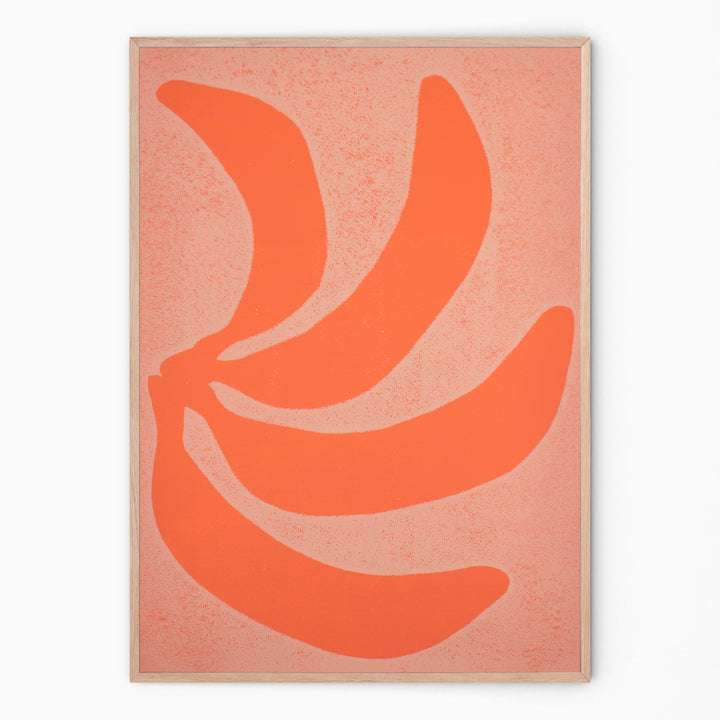 Orange abstract art | handmade art print | Enkel Art Studio